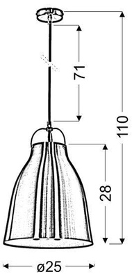 Lampa sufitowa wisząca candellux pensilvania 31-20253 e27 biały