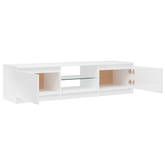 vidaXL Szafka pod TV z LED, biała, wysoki połysk, 140x40x35,5 cm