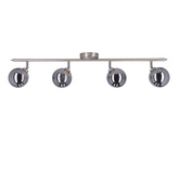 Rodia Lampa Sufitowa Listwa Satynowy 4X40W G9 Klosz Grafitowy
