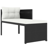 vidaXL 4-cz. zestaw wypoczynkowy do ogrodu, rattan PE, czarny