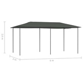 Altana 3x6x2,6 m, antracytowa, 160 g/m²