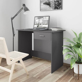 vidaXL Biurko, szare, 100x50x76 cm, materiał drewnopochodny model standard