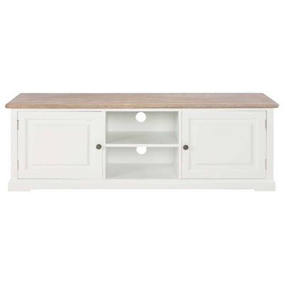 vidaXL Szafka pod TV, biała, 110x30x40 cm, materiał drewnopochodny
