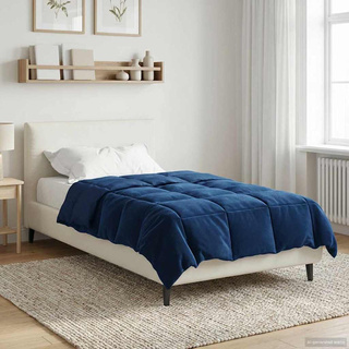 Kołdra na cały rok Ciemnoniebieski 135 x 220 cm Mikrofibra