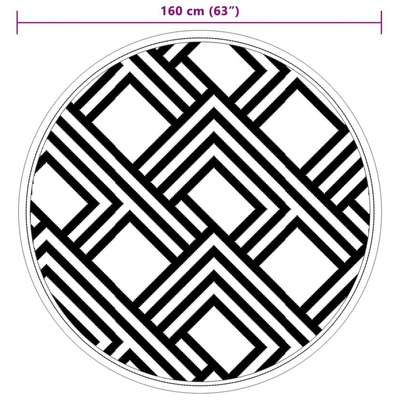 vidaXL Dywan na zewnątrz, szary, Ø160 cm, PP