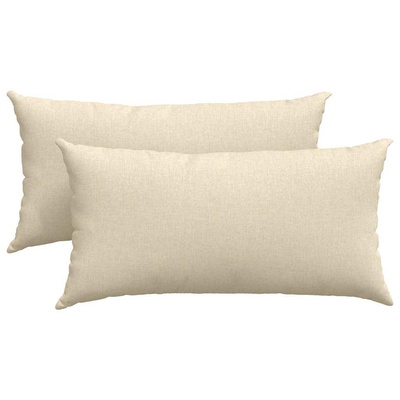 Poduszki na sofę 2 pcs Kremowy 80 x 40 cm tkanina