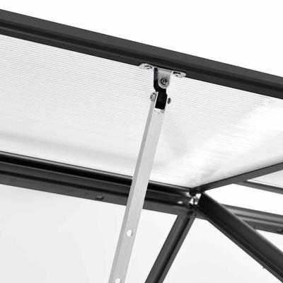 Szklarnia z ramą podstawy, antracytowa, aluminiowa, 4,75 m?