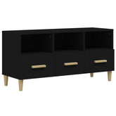 vidaXL Szafka pod TV, czarna, 102x36x50 cm, materiał drewnopochodny wariant 7