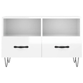 vidaXL Szafka pod TV, biała, wysoki połysk, 80x36x50 cm
