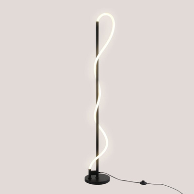 Nowoczesna Lampa podłogowa Czarna LED 30W 3000K Abruzzo Spirali