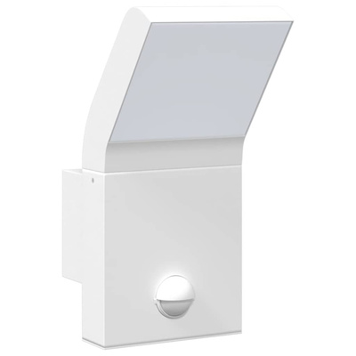 Zewnętrzne kinkiety LED z czujnikami, 2 szt., białe, aluminium