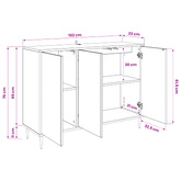Bufet ZAANDAM Sonoma 102 x 33 x 75 cm Drewno inżynieryjne