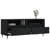 vidaXL Szafka pod TV, czarna, 100x34,5x44,5cm, materiał drewnopochodny
