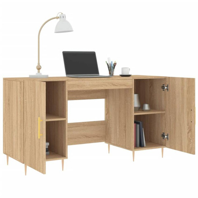 vidaXL Biurko, dąb sonoma, 140x50x75 cm, materiał drewnopochodny model standard