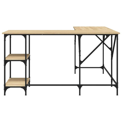 vidaXL Biurko, dąb sonoma, 139x139x75 cm, materiał drewnopochodny
