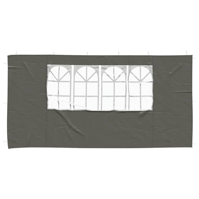 Ściana boczna namiotu na imprezy 2 pcs 400 x 195 cm antracytowy