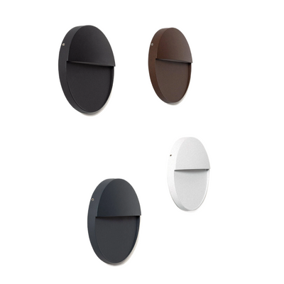 Kinkiet zewnętrzny brązowy okrągły IP54 6W CCT Abruzzo Lunaria