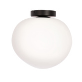 Lampa sufitowa STONES inspirowana kamieniem - designerski plafon z akrylowym mlecznym kloszem 30 cm – oświetlenie salonu i korytarza E27