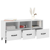 vidaXL Szafka pod TV, biała, 102x35x50 cm, materiał drewnopochodny