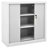 vidaXL Szafka z drzwiami przesuwnymi, szara, 90x40x90 cm, stal