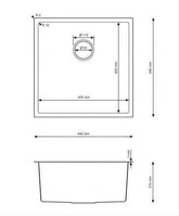 Zlewozmywak stalowy podwieszany Rita grafit
