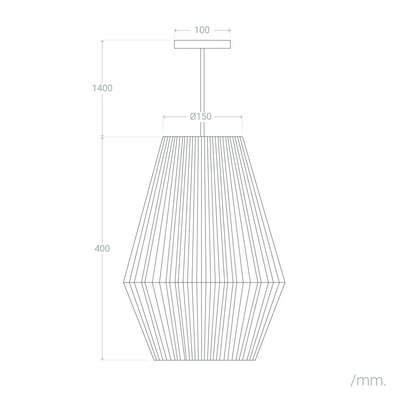 Lampa Wisząca Boho Z Plecionego papieru Abruzzo Giula 30cm E27