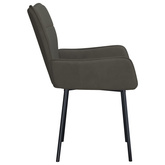 vidaXL krzesła stołowe, 2 szt., ciemnoszare, aksamitne model standard