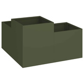 Doniczka ogrodowa oliwkowy 80 x 80 x 48 cm Stal