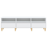 vidaXL Szafka pod TV, biała, 150x30x44,5 cm, materiał drewnopochodny wariant 9