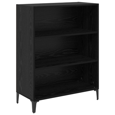 Highboard Czarny Dąb 69,5 x 34 x 180 cm Drewno inżynieryjne
