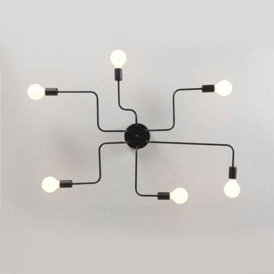 Lampa sufitowa żyrandol plafon pająk 6 ramion xloft