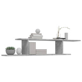 vidaXL Wisząca szafka pod TV, szarość betonu, 125x18x23 cm