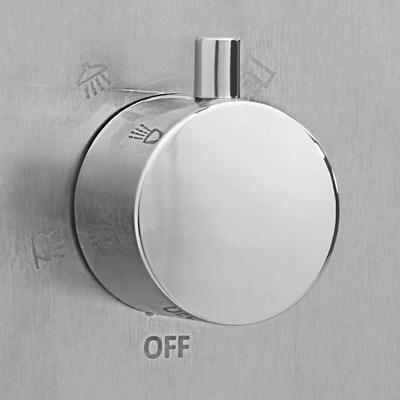 Prysznic ogrodowy ze stali nierdzewnej, kwadratowy