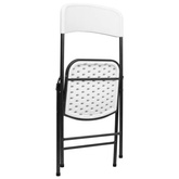 vidaXL Składane krzesła ogrodowe, 4 szt., HDPE, białe