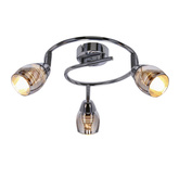 Lampa sufitowa MILTON reflektor ze szklanymi kloszami regulowana 3-punktowa do kuchni