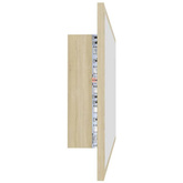 vidaXL Lustro łazienkowe LED, kolor dąb sonoma, 80x8,5x37 cm, akryl