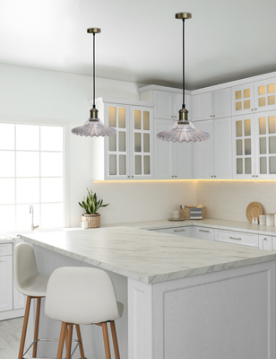 Lampa wisząca szklana 1xE27 Geneva Ledea 50101273