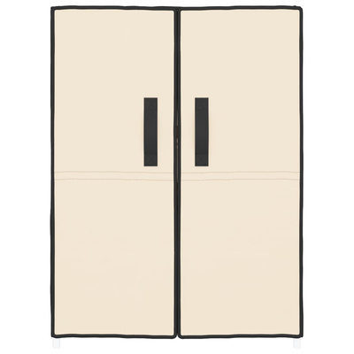 vidaXL Szafka na buty, kremowa, 60x28x90 cm, materiałowa