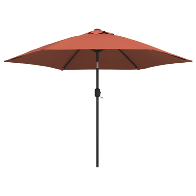 Parasol ogrodowy na metalowym słupku, terakotowy, 300 cm