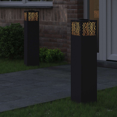 Słoneczna LED lampa na ścieżkę 2 pcs Czarny