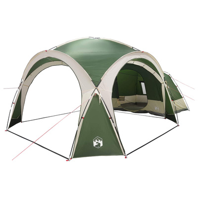 Namiot boczny zielony 410 x 410 x 250 cm Poliester i Stal