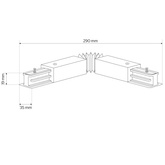 Łącznik elastyczny do szyny, giętki SEVA Flex Connector Black czarny EDO777424 EDO Solutions