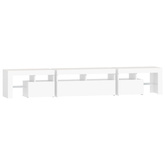 vidaXL Szafka pod TV z oświetleniem LED, biała, 230x36,5x40 cm
