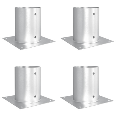 Okrągły kotwicy gruntowej 4 pcs srebrny 18 x 18 x 15 cm Metal