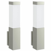 Zewnętrzna lampa ścienna 2 pcs Srebrny 10.5 x 6 x 33 cm