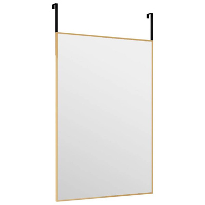 vidaXL Lustro na drzwi, złote, 40x60 cm, szkło i aluminium