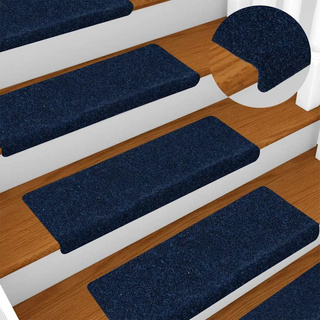 Maty na schody samoprzylepne 15 szt. 65x21x4 cm Granatowe prostokątne krawędzie