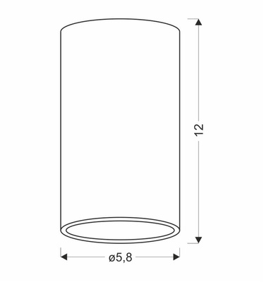 Lampa sufitowa tuba czarno złota metalowa GU10 pojedyncza