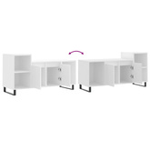 vidaXL Szafka pod TV, biała, 100x35x55 cm, materiał drewnopochodny