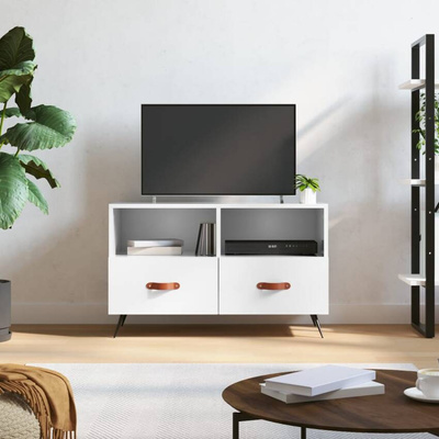 vidaXL Szafka pod TV, biała, wysoki połysk, 80x36x50 cm wariant 5